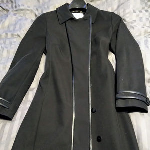Hugo Boss Corana Leather Trim Trench Coat